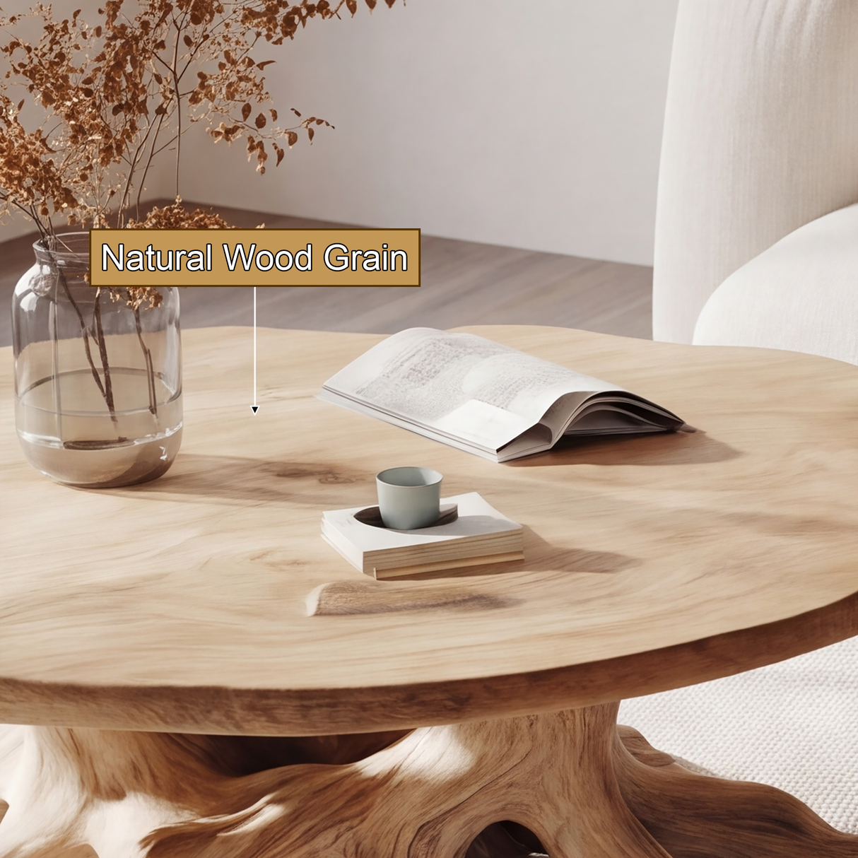 Eldorin Live Edge Solid Wood Coffee Table SPA275112 - Timberustic Coffee Table