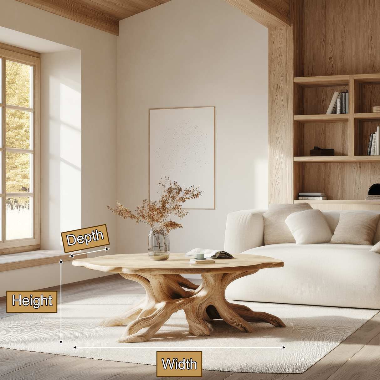 Eldorin Live Edge Solid Wood Coffee Table SPA275112 - Timberustic Coffee Table