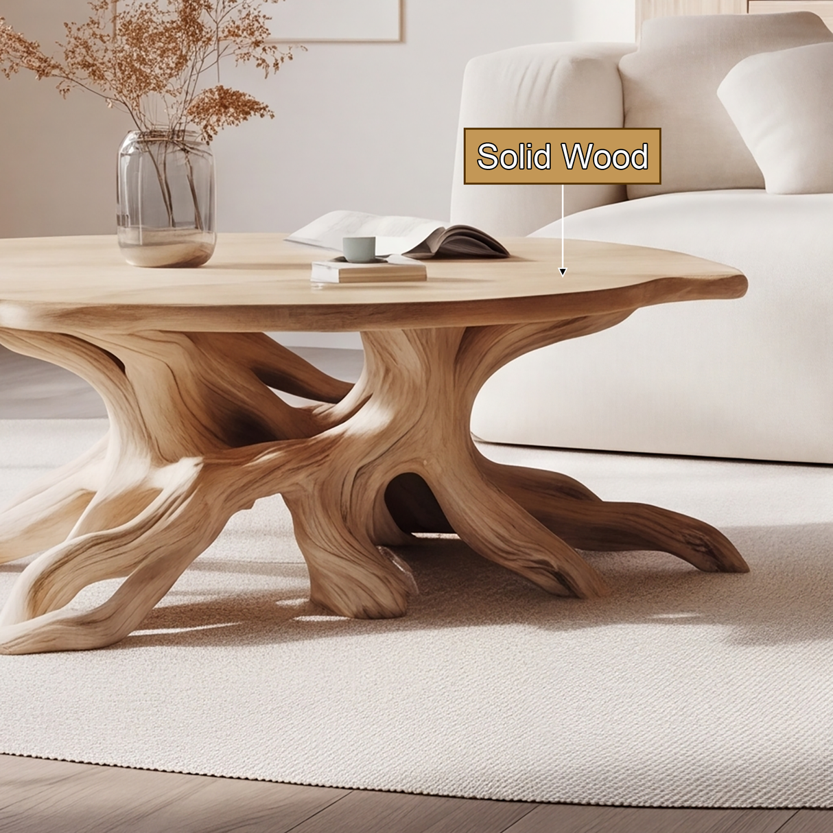 Eldorin Live Edge Solid Wood Coffee Table SPA275112 - Timberustic Coffee Table