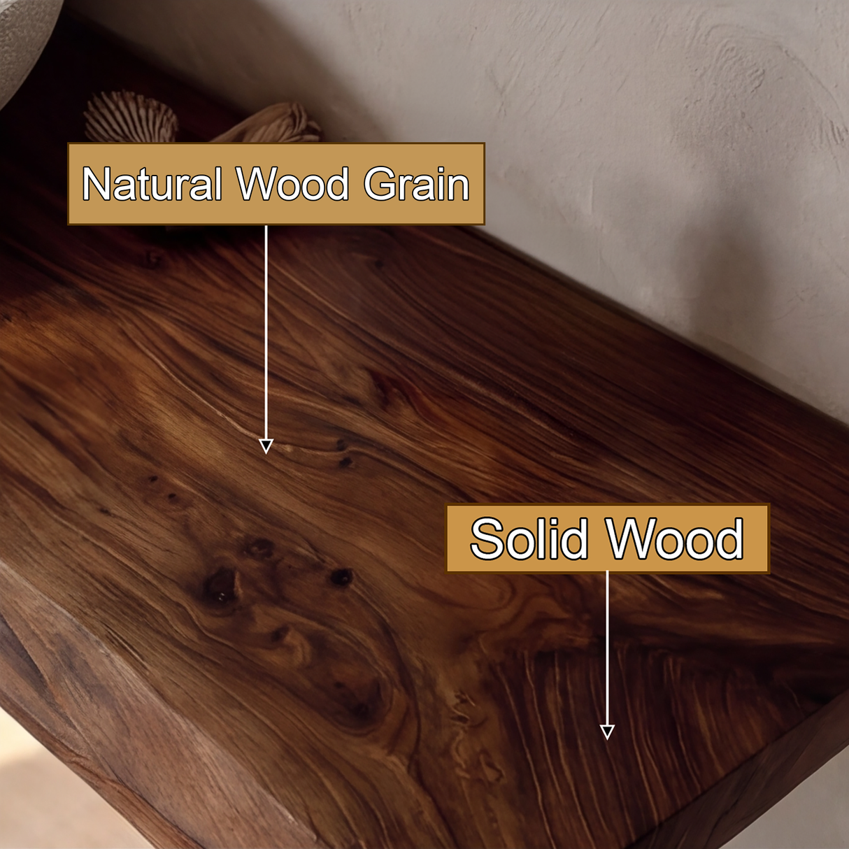 Eldorin Live Edge Solid Wood Floating Bathroom Vanity SPA349624 - Timberustic Floating Bathroom Vanity