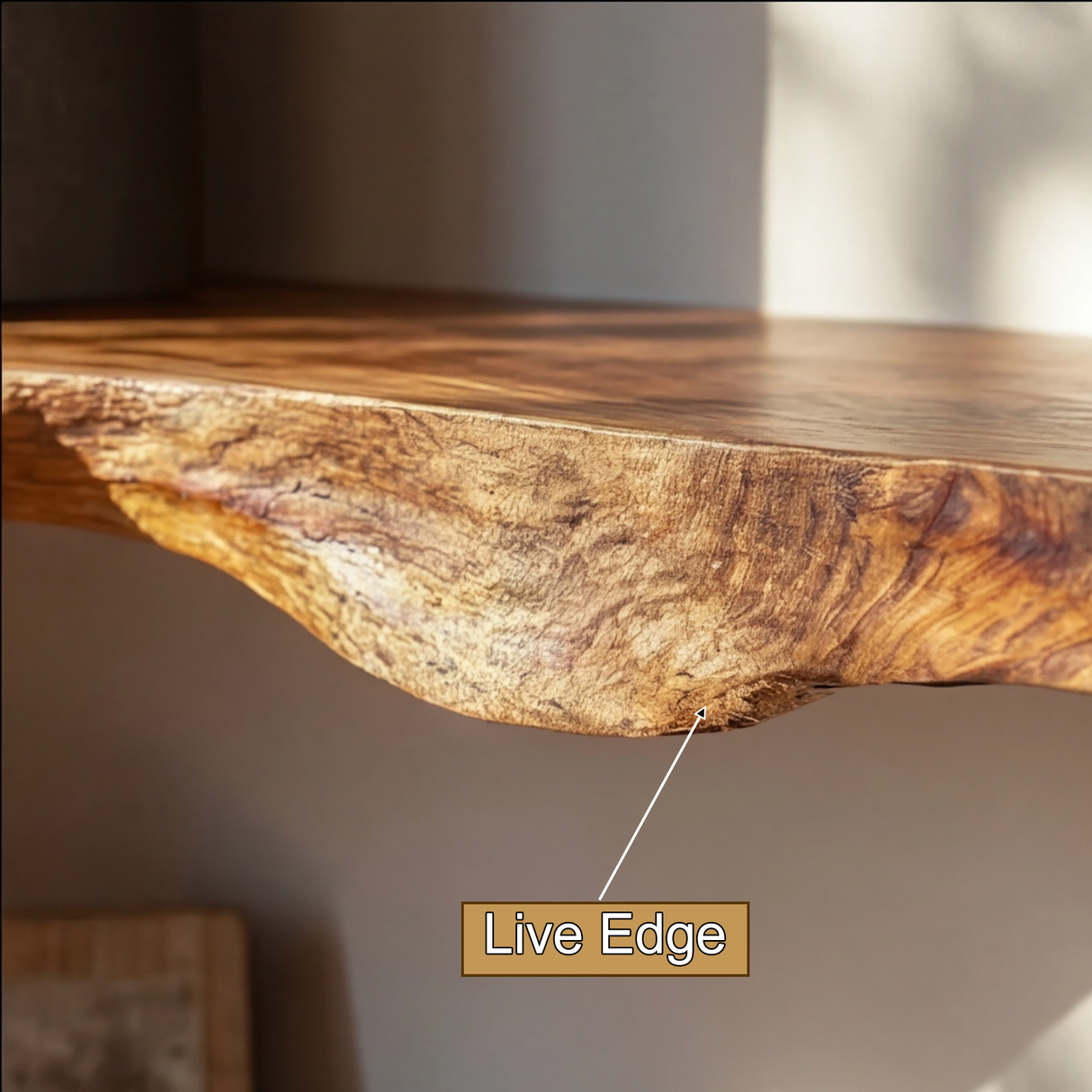 Eldorin Live Edge Solid Wood Floating Shelf SPA852820 - Timberustic Floating Shelf