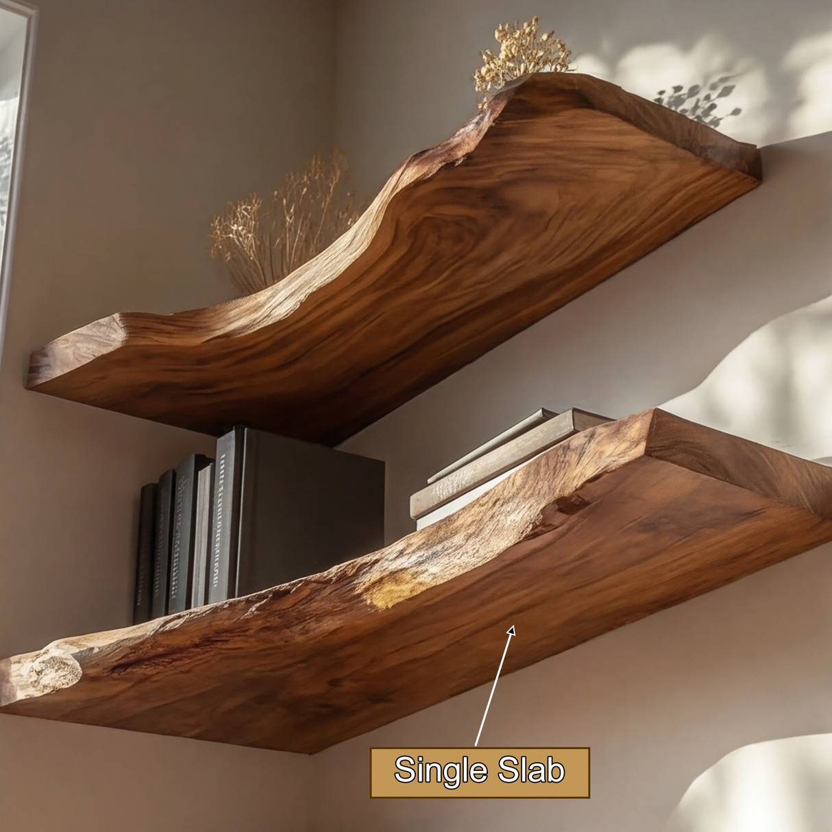 Eldorin Live Edge Solid Wood Floating Shelf SPA852820 - Timberustic Floating Shelf