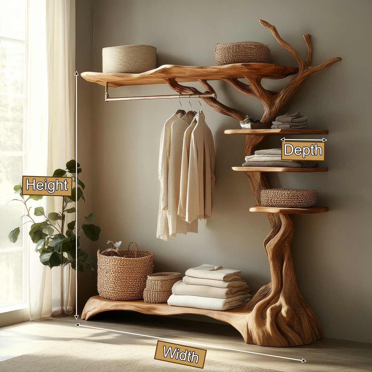 Eldorin Sculpted Solid Wood Entryway Organizer