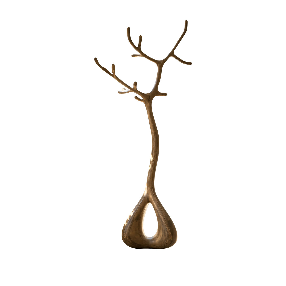 Eldorin Sculpted Solid Wood Tree Coat Rack Natural Oak - Timberustic Tree Coat Rack