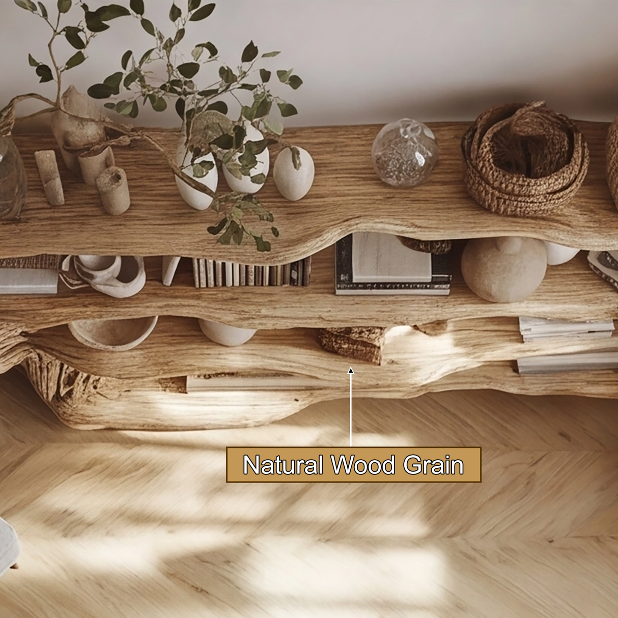 Eldorwyn Sculpted Solid Wood Tree Bookshelf - Timberustic Tree Bookshelf
