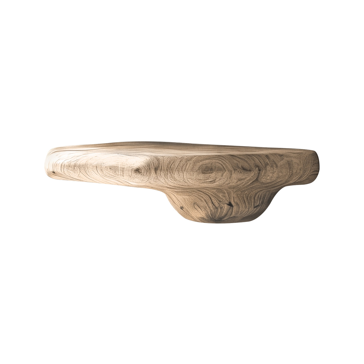 Eldovar Organic Solid Wood Mushroom Floating Shelf Natural Oak - Timberustic Floating Shelf