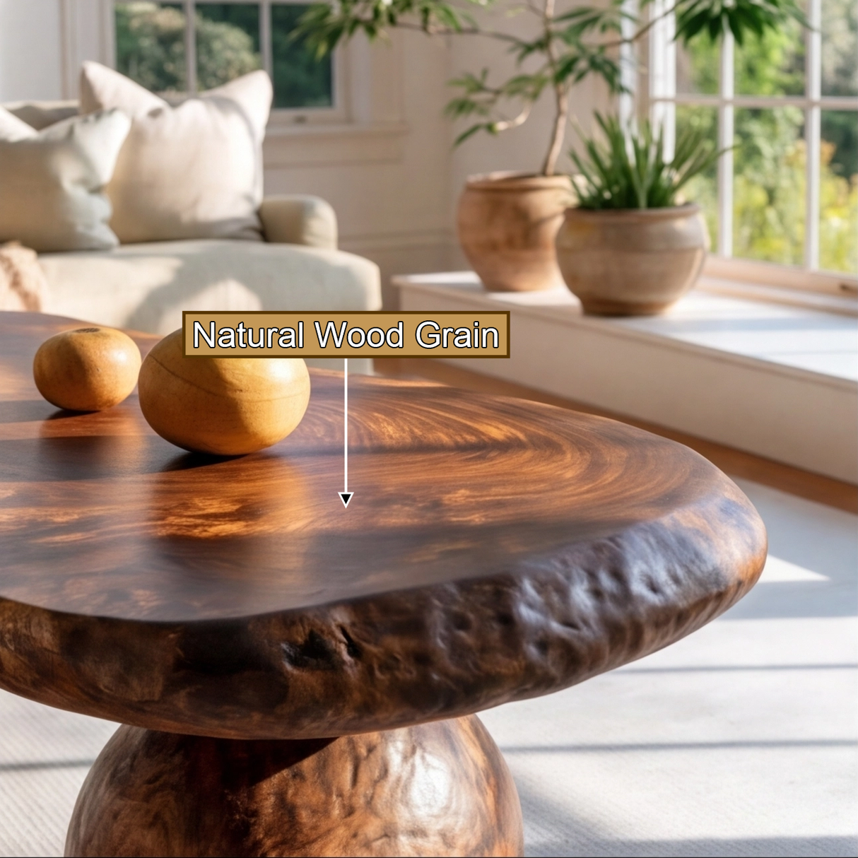Eldovra Sculpted Solid Wood Coffee Table - TimbeRustic Coffee Table