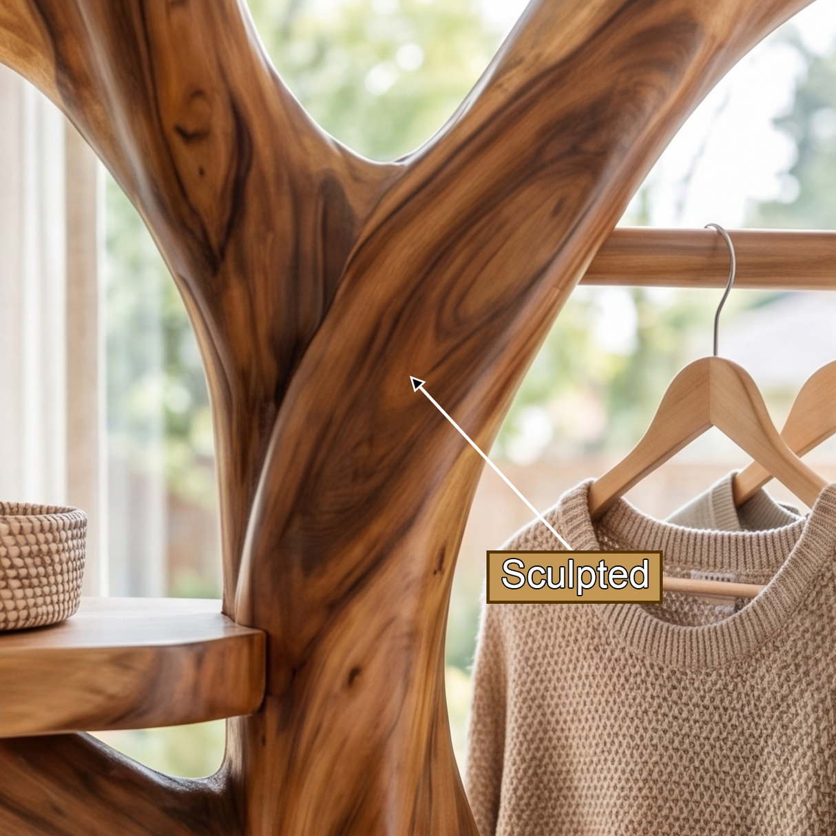Eldrath Handcrafted Solid Wood Entryway Organizer - Timberustic Entryway Organizer