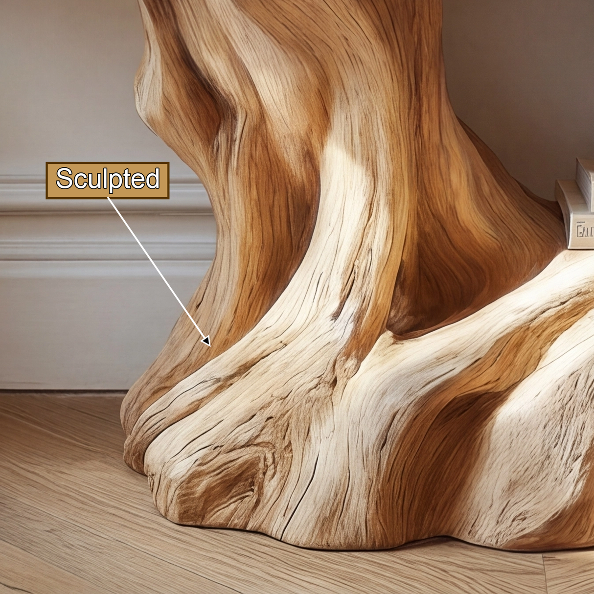 Eldrosyn Sculpted Solid Wood Console Table - Timberustic Console Table