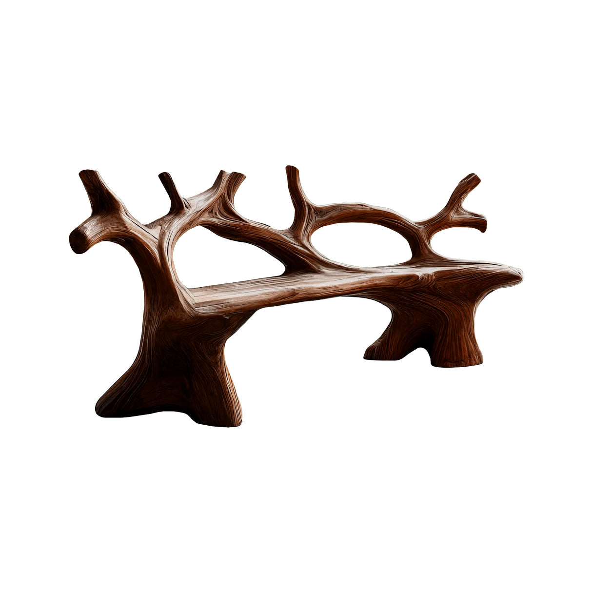 Elmwave Handcrafted Live Edge Outdoor Bench Dark Walnut - Timberustic Bench