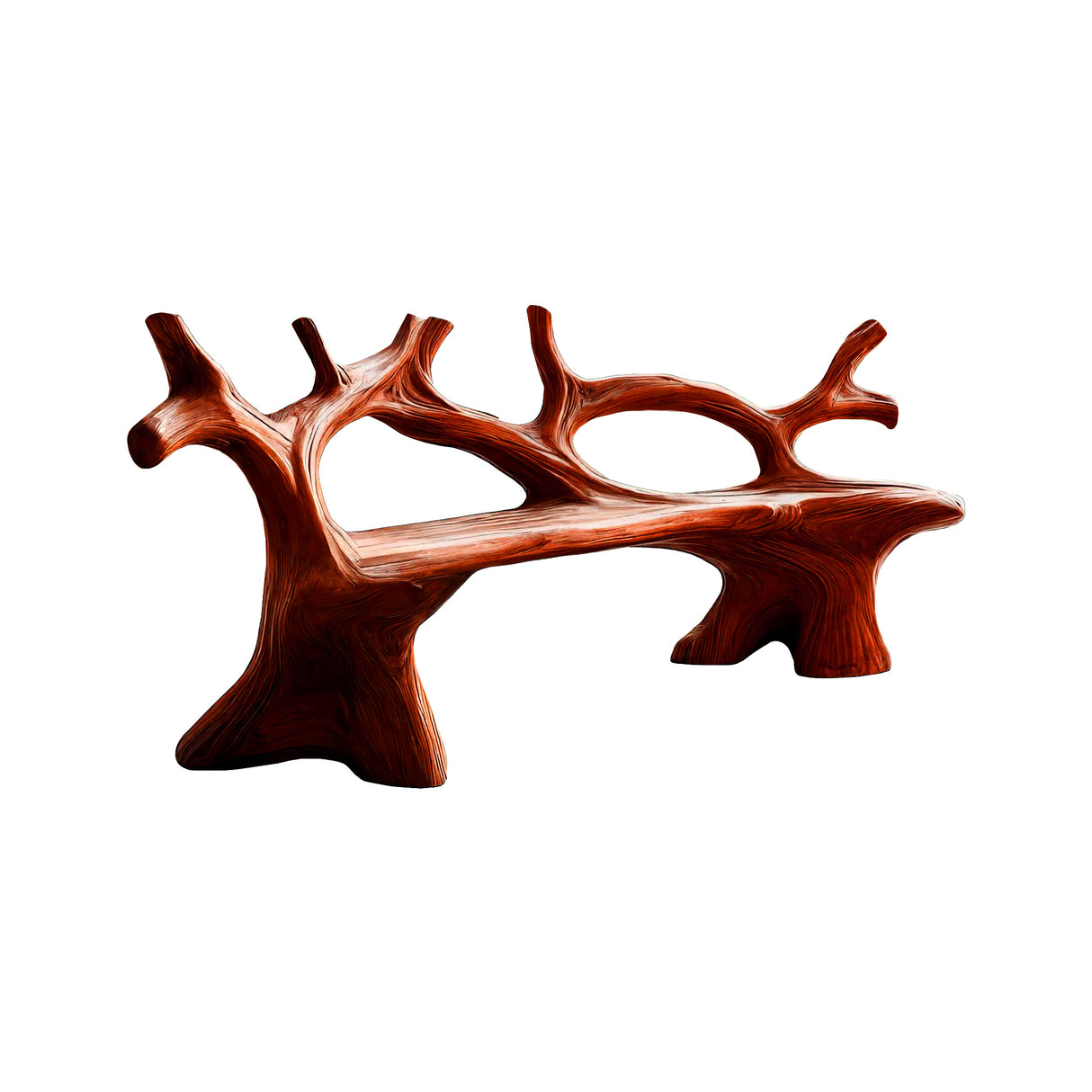 Elmwave Handcrafted Live Edge Outdoor Bench Mahogany - Timberustic Bench