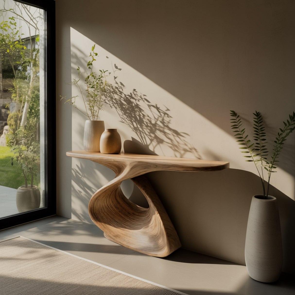 Elora Loop Sculptural Wood Console Table - Timberustic Console Table