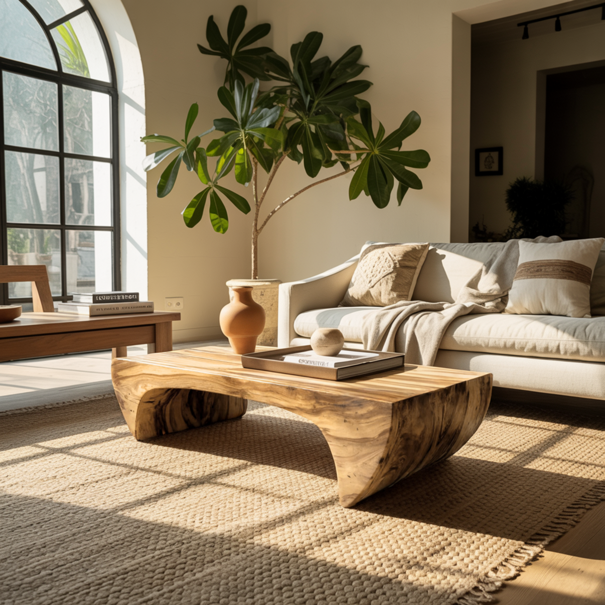 Elowen Arc Solid Wood Coffee Table - Timberustic Coffee Table