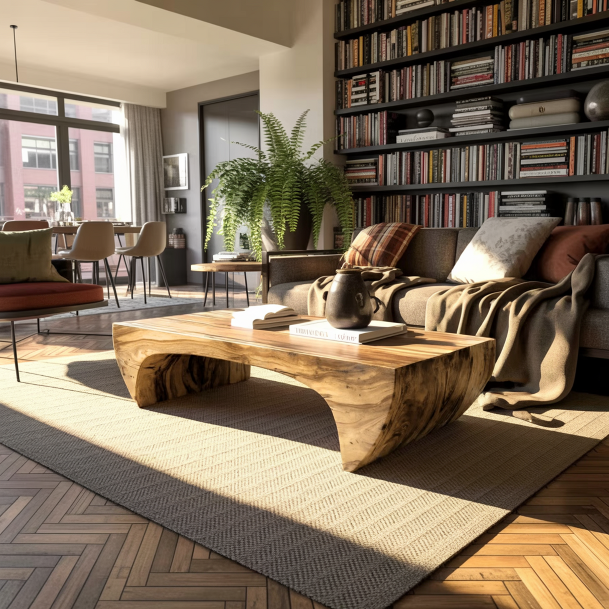 Elowen Arc Solid Wood Coffee Table - Timberustic Coffee Table