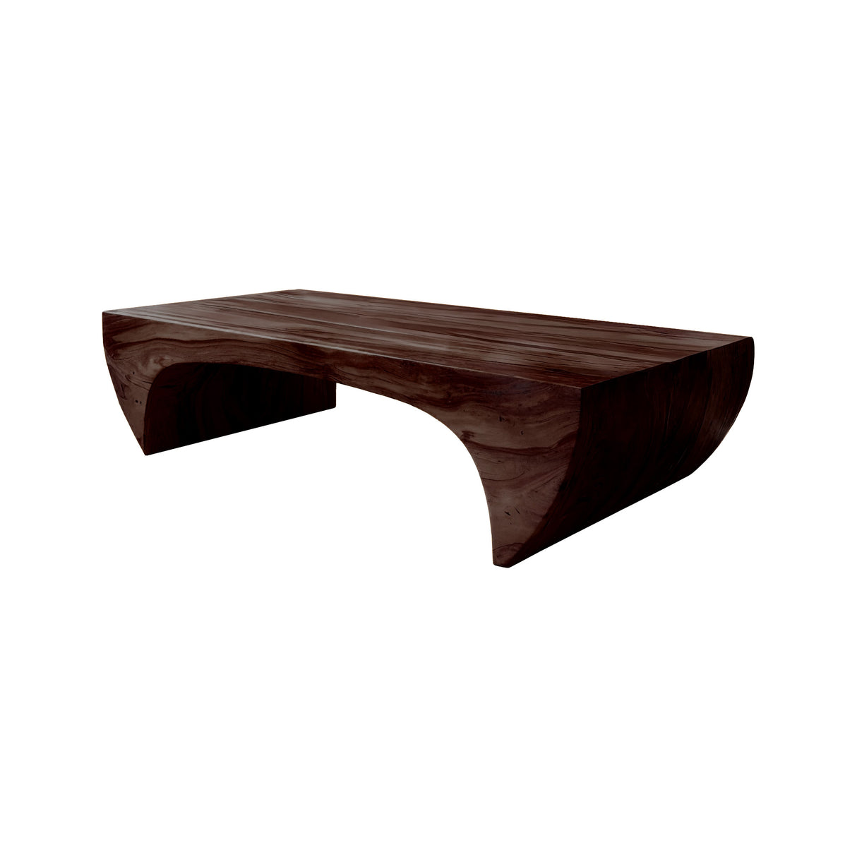 Elowen Arc Solid Wood Coffee Table Dark Walnut - Timberustic Coffee Table