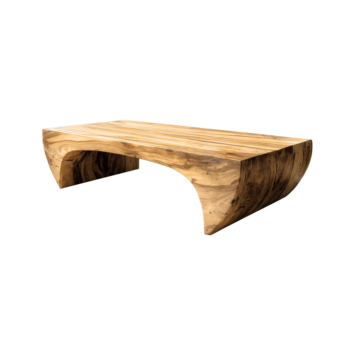 Elowen Arc Solid Wood Coffee Table Natural Oak - Timberustic Coffee Table
