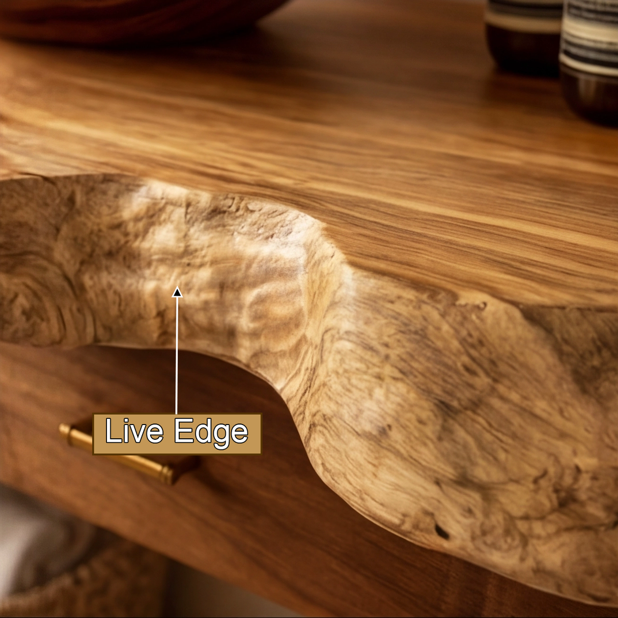 Elowen Live Edge Solid Wood Floating Bathroom Vanity with Drawers - Timberustic Floating Bathroom Vanity With Drawers