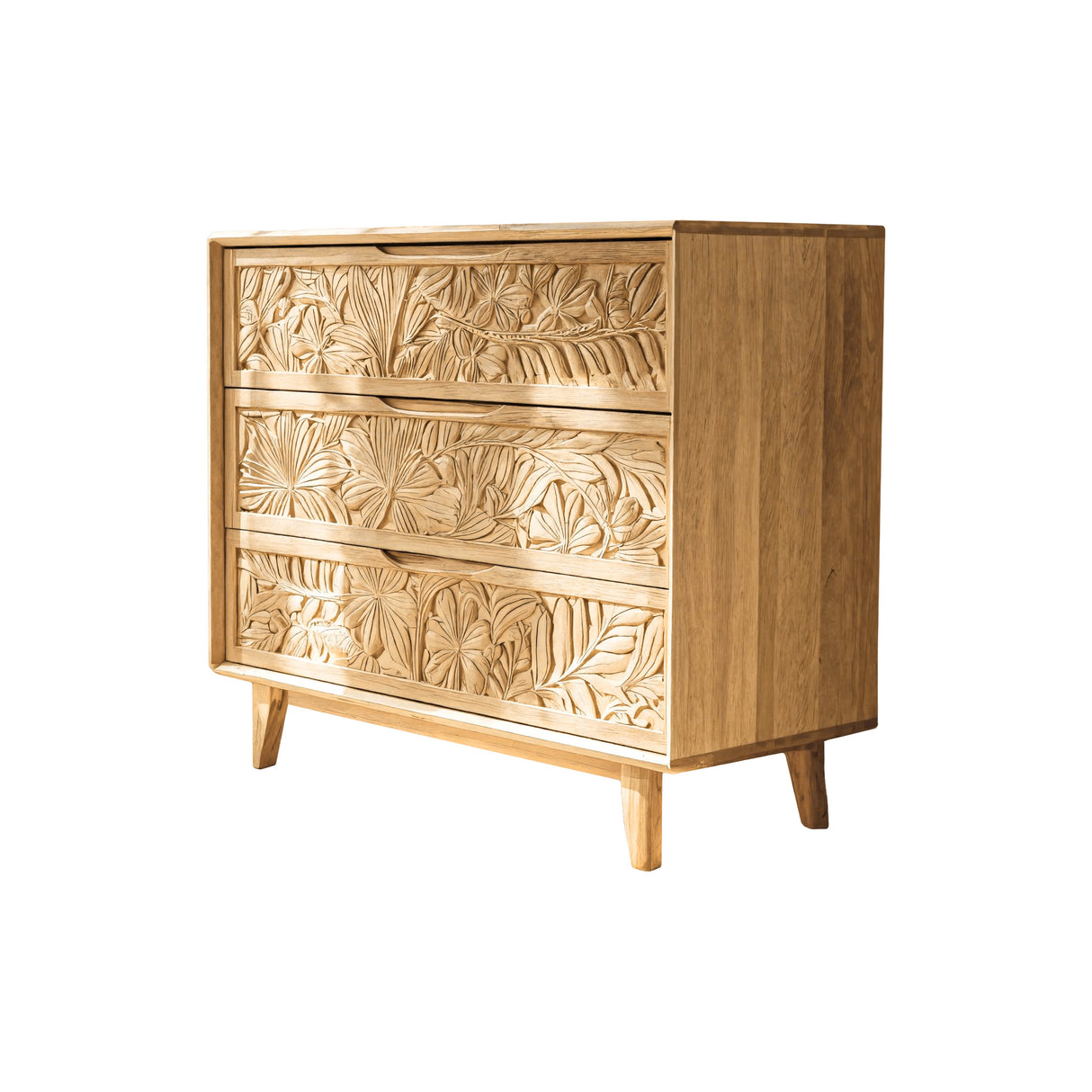 Elvara Hand-Carved Solid Wood Sideboard Cabinet