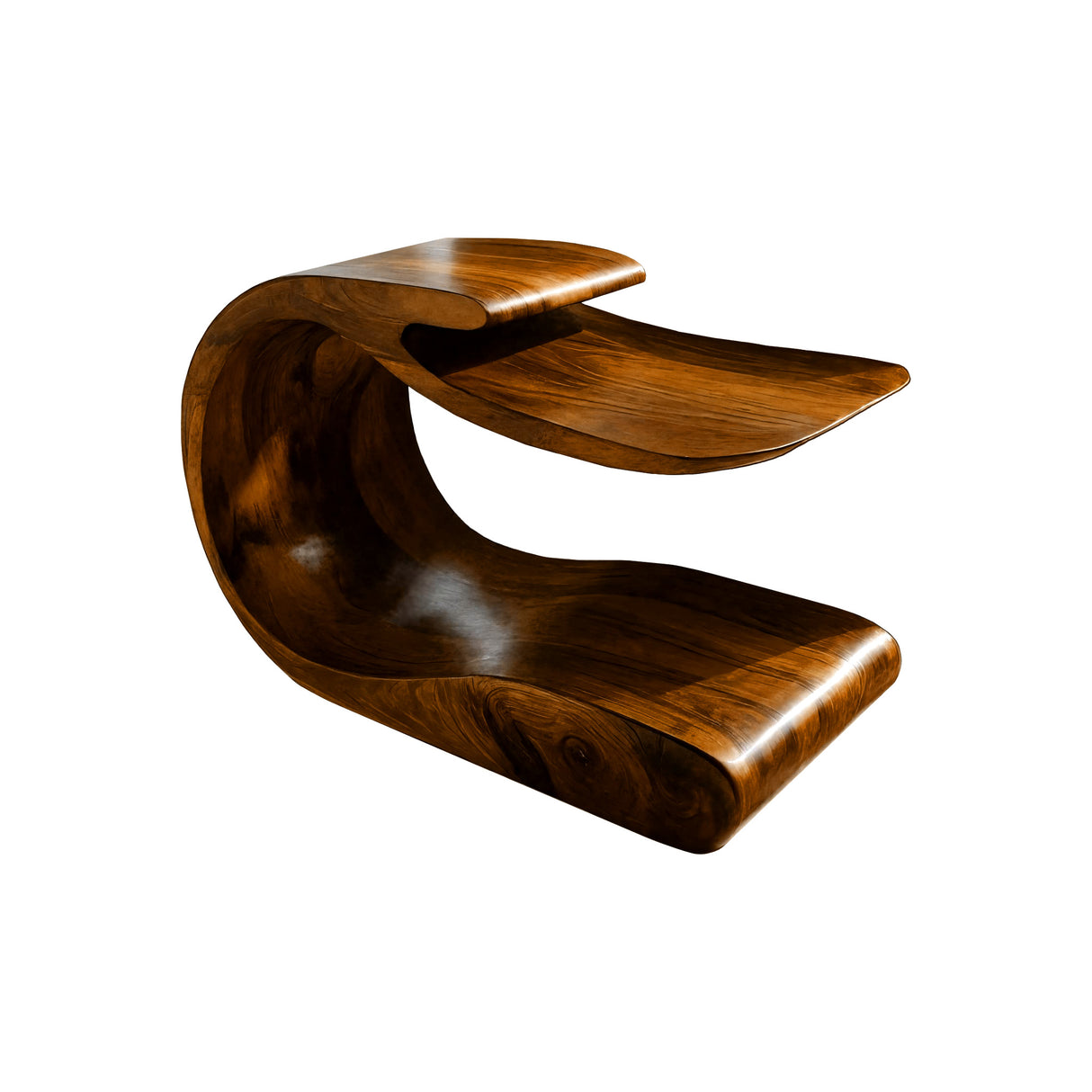 Elvara Handcrafted Solid Wood Side Table Brown - Timberustic Side Table