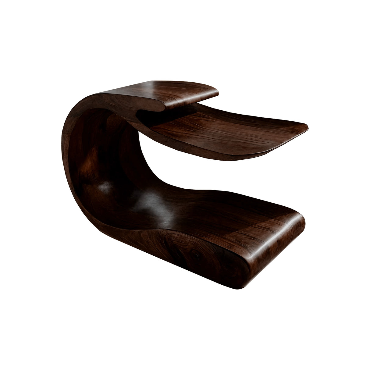 Elvara Handcrafted Solid Wood Side Table Dark Walnut - Timberustic Side Table