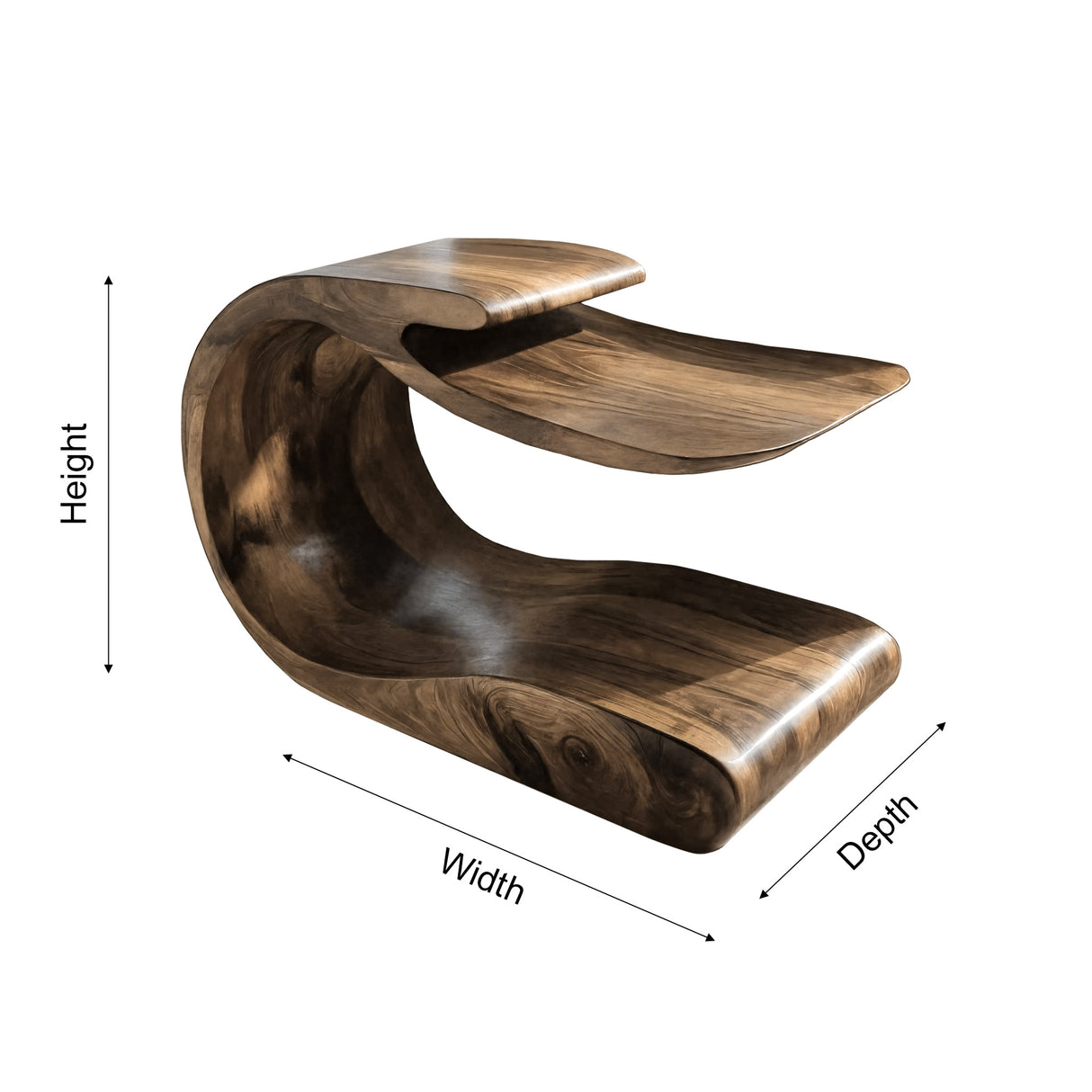 Elvara Handcrafted Solid Wood Side Table - Timberustic Side Table
