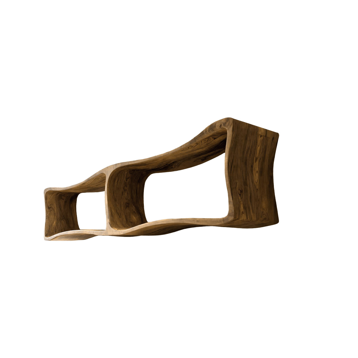 Elvara Sculpted Solid Wood Floating Bathroom Storage Natural Oak - Timberustic Floating Bathroom Storage