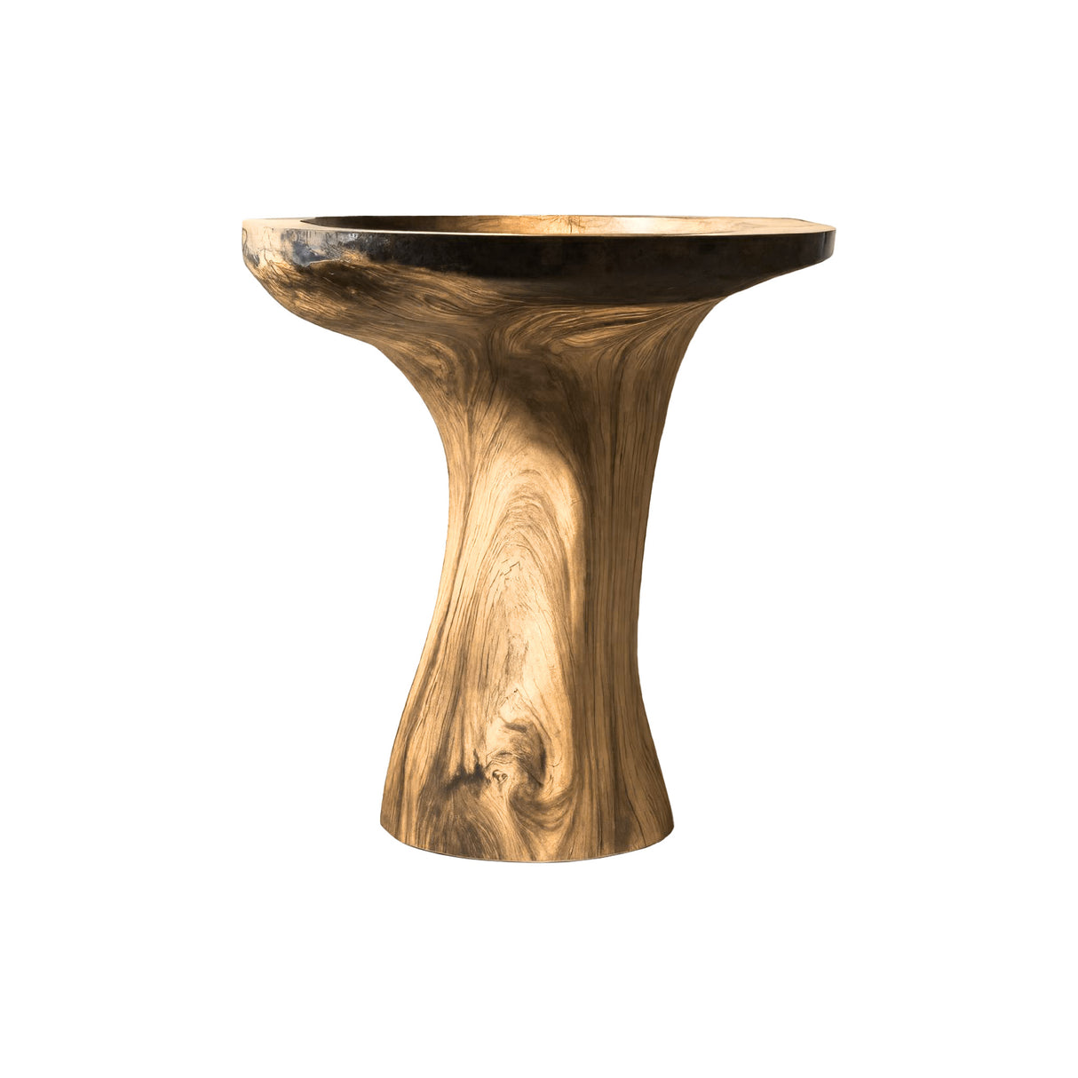 Elvara Sculpted Solid Wood Pedestal Sink Natural Oak - Timberustic Pedestal Sink