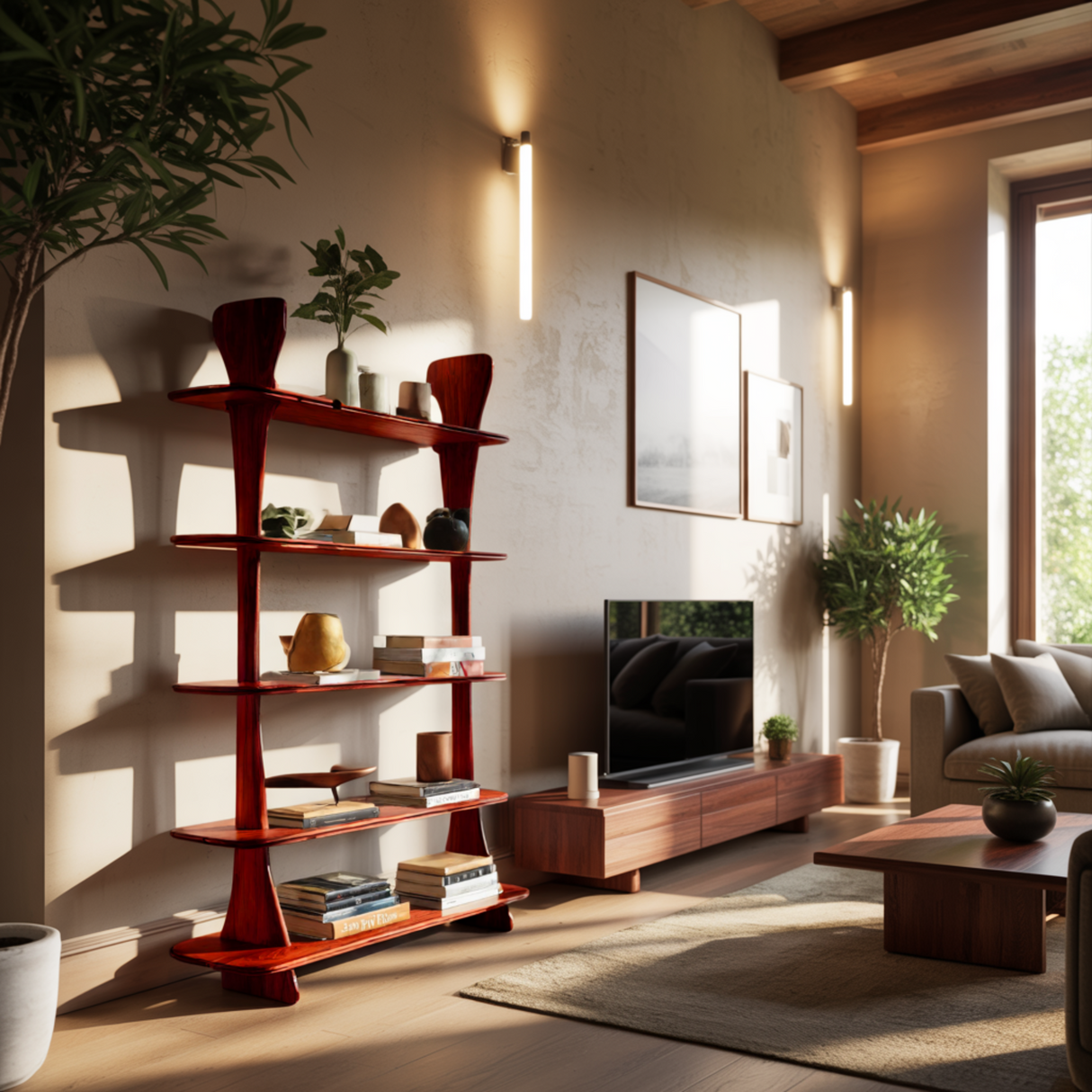 Elvryn Spire Solid Wood Bookshelf - Timberustic Bookshelf