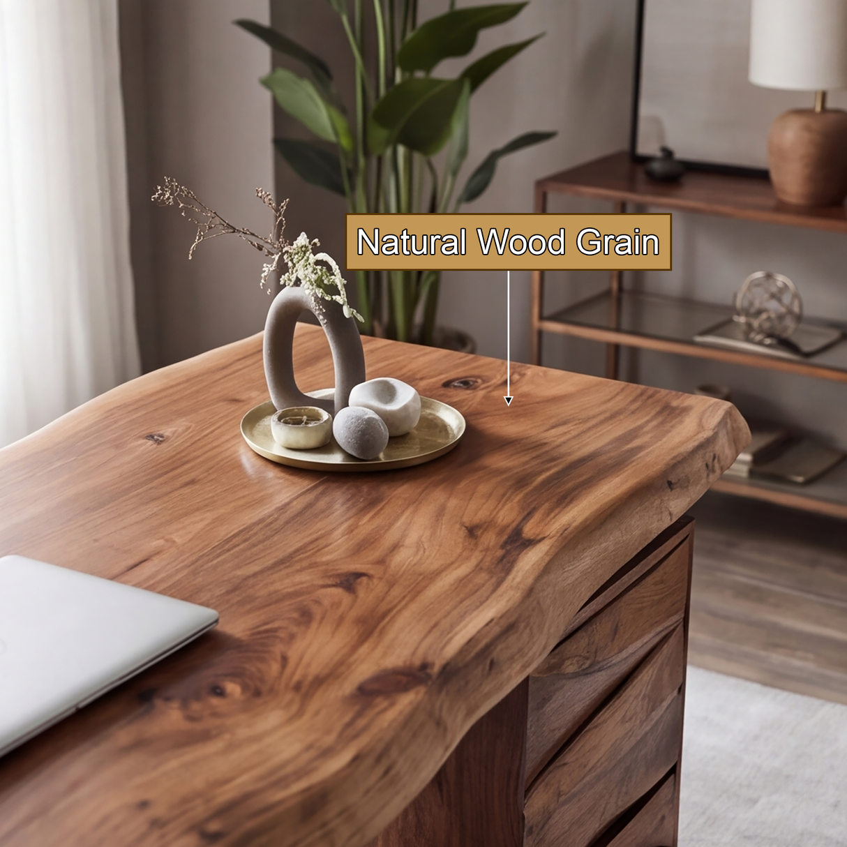 Elyndra Solid Wood Desk with Drawers - Timberustic Desk With Drawers