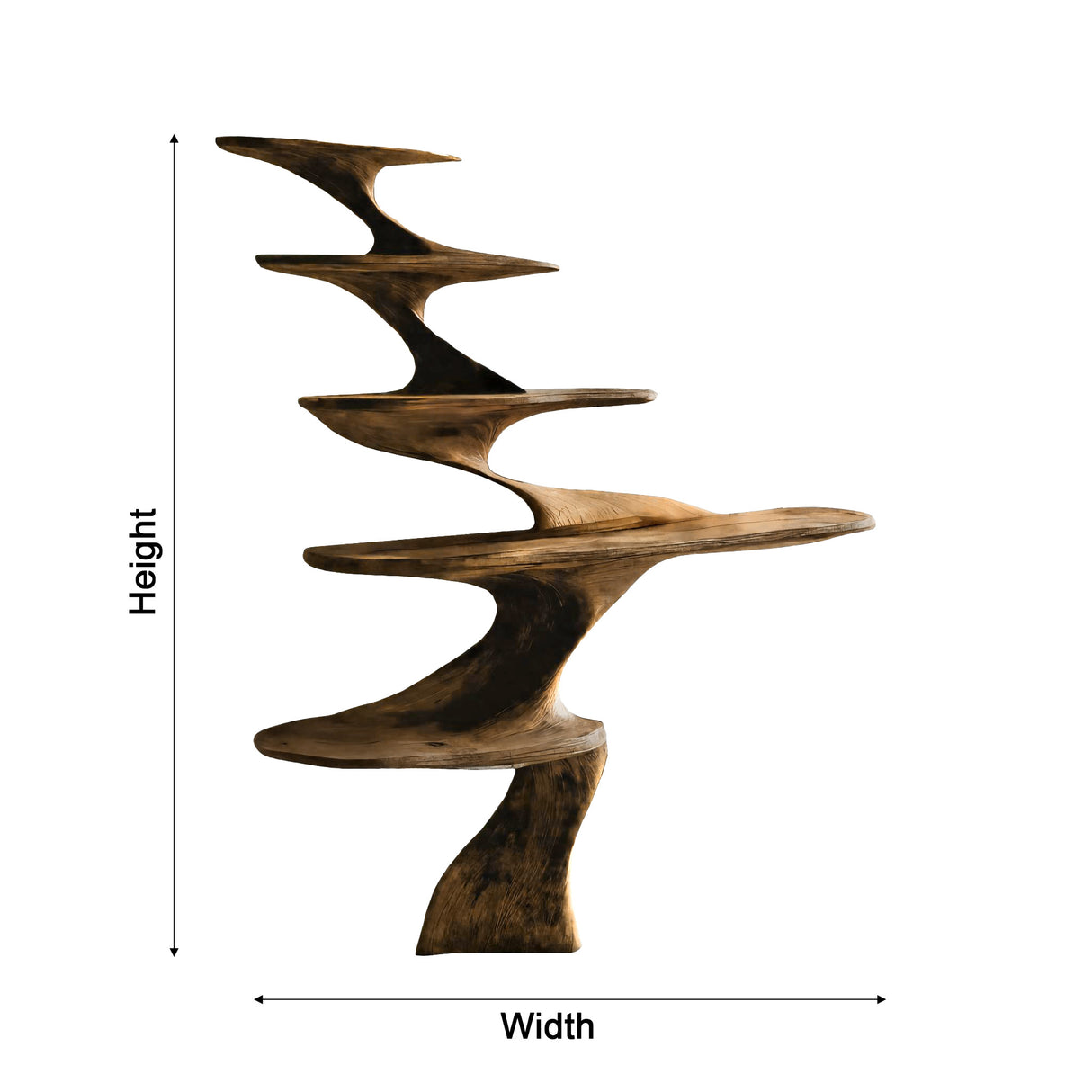 Elyra Flow-Form Sculptural Cosmetic Table - Timberustic Cosmetic Table