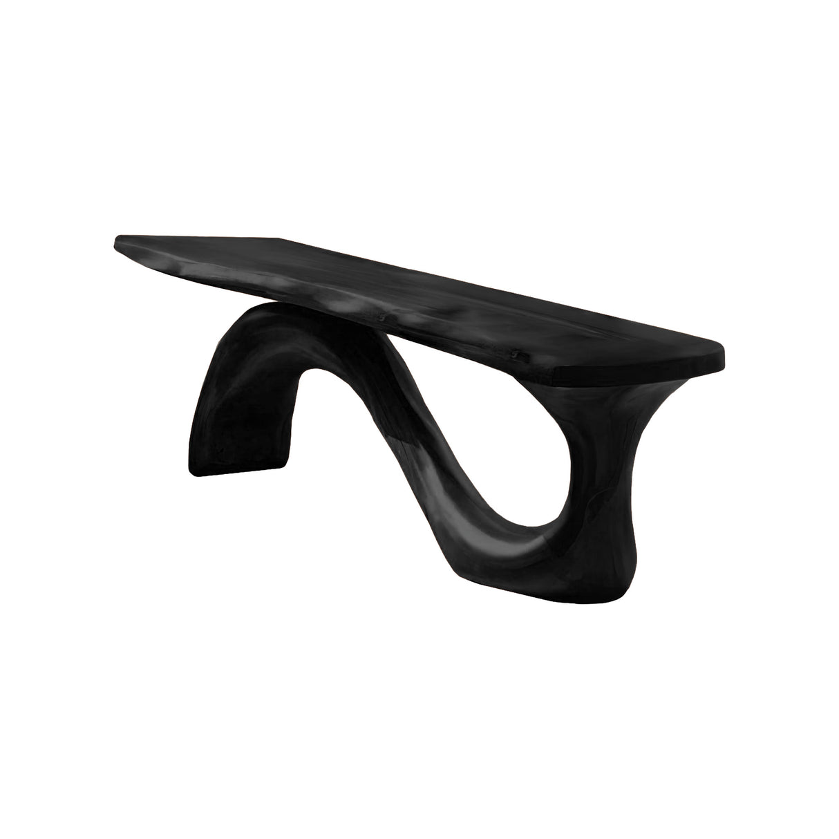 Elyra Sculptural Organic Solid Wood Console Table