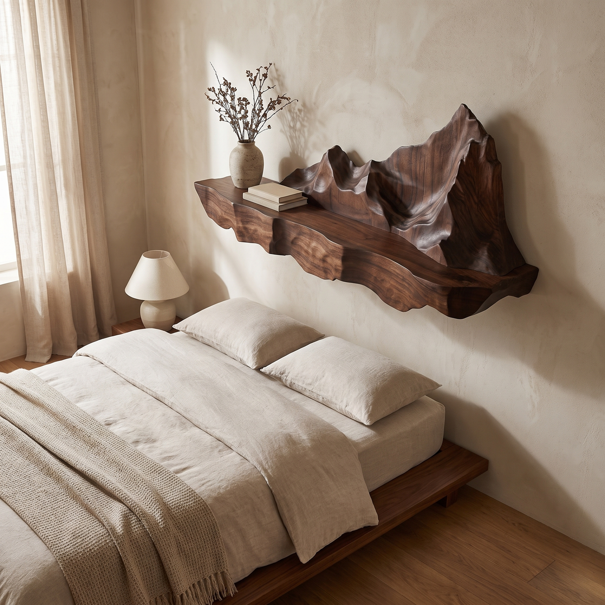 Eryndor Handcrafted Mountain Floating Shelf - Timberustic Floating Shelf