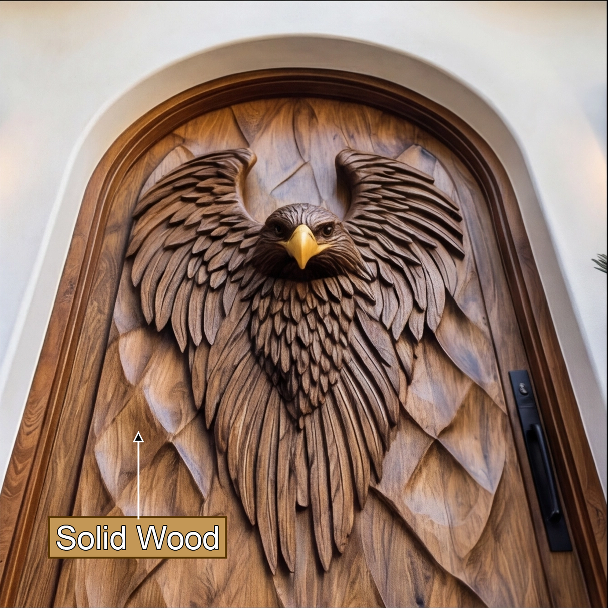 Eryndor Sculpted Solid Wood Arched Door - Timberustic Door