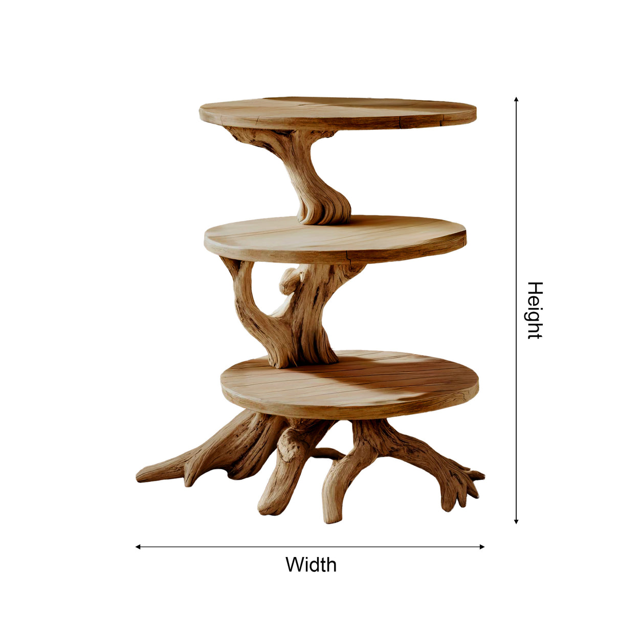 Everroot Live Edge Solid Wood Side Table