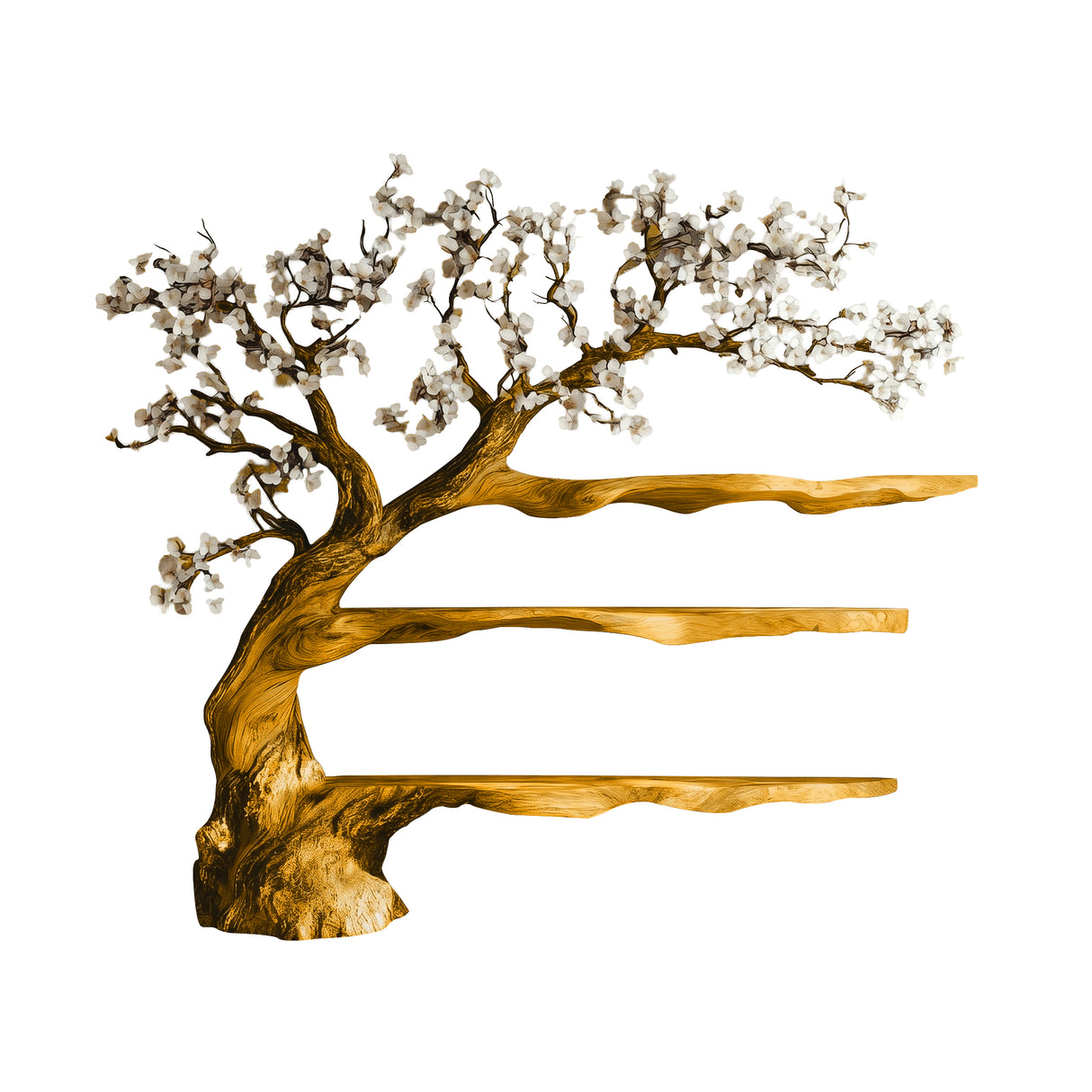 Floravelle Handcrafted Solid Wood Tree Bookshelf
