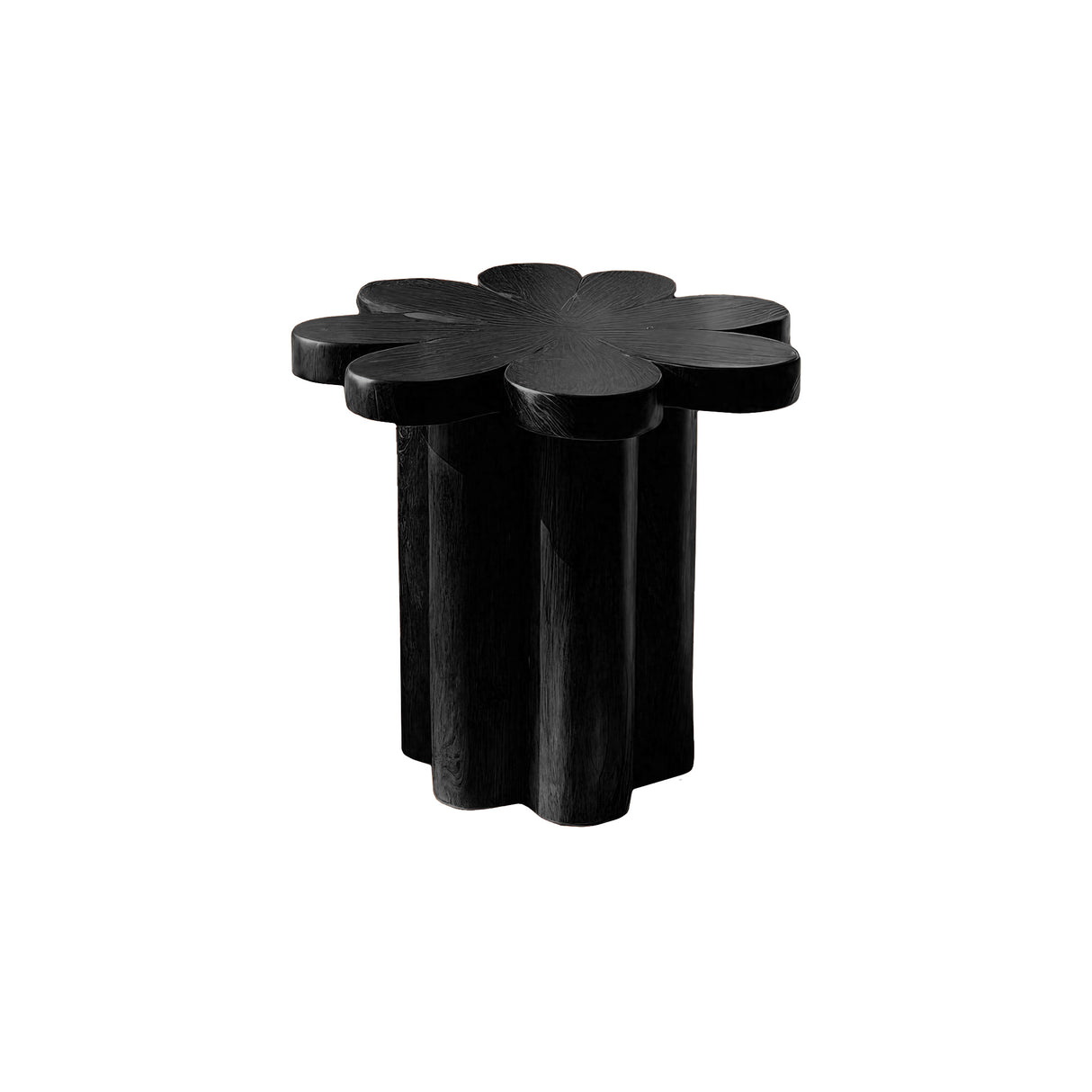 Florin Sculpted Solid Wood Side Table