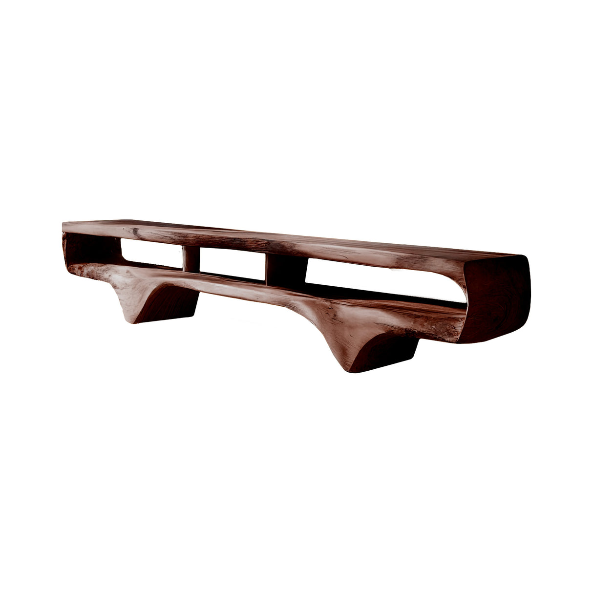 Flowcrest Solid Wood TV Console Dark Walnut - Timberustic TV Console