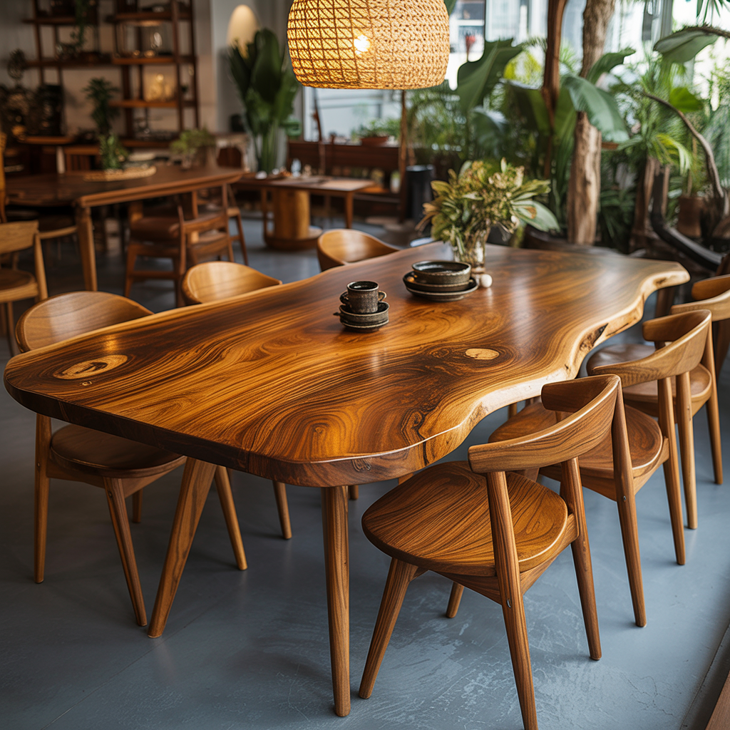 Flowedge Live Edge Solid Wood Dining Table - Timberustic Dining Table