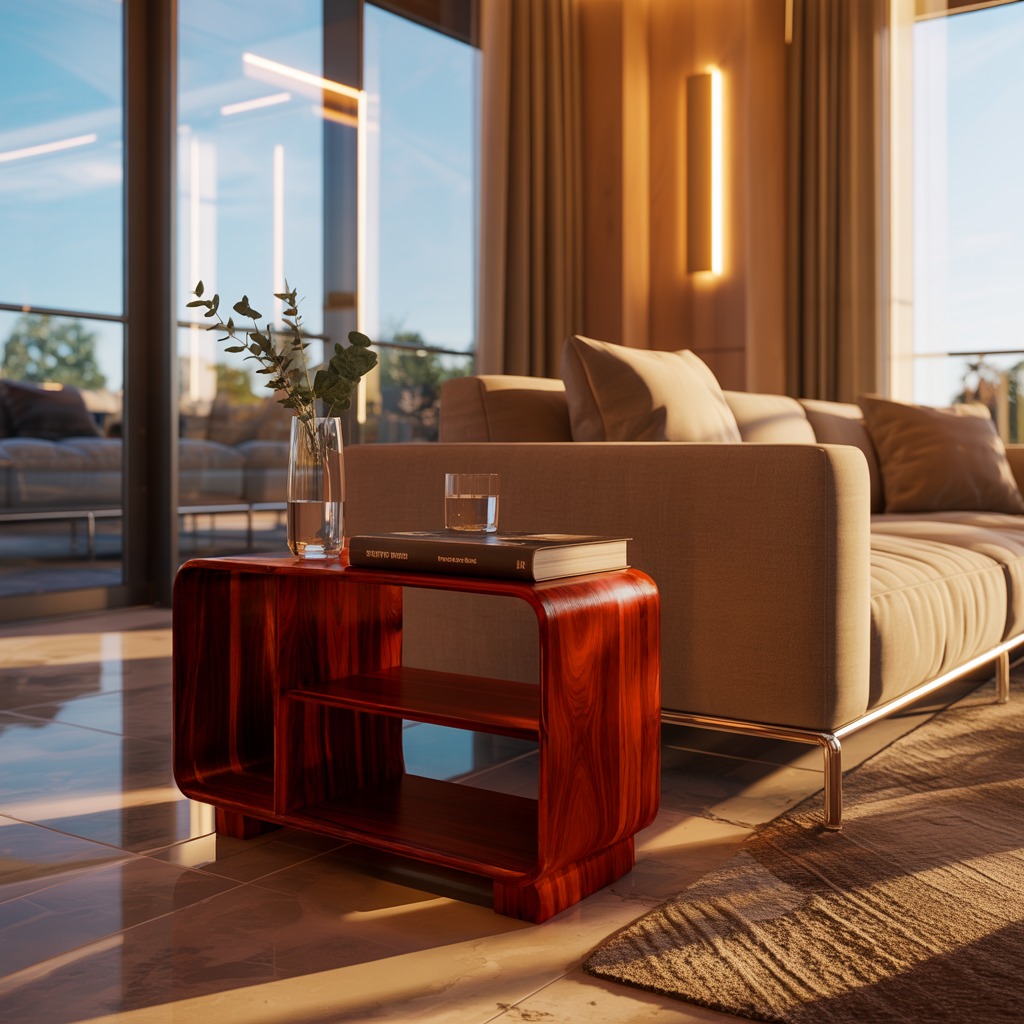 Flowform Solid Wood Side Table Console