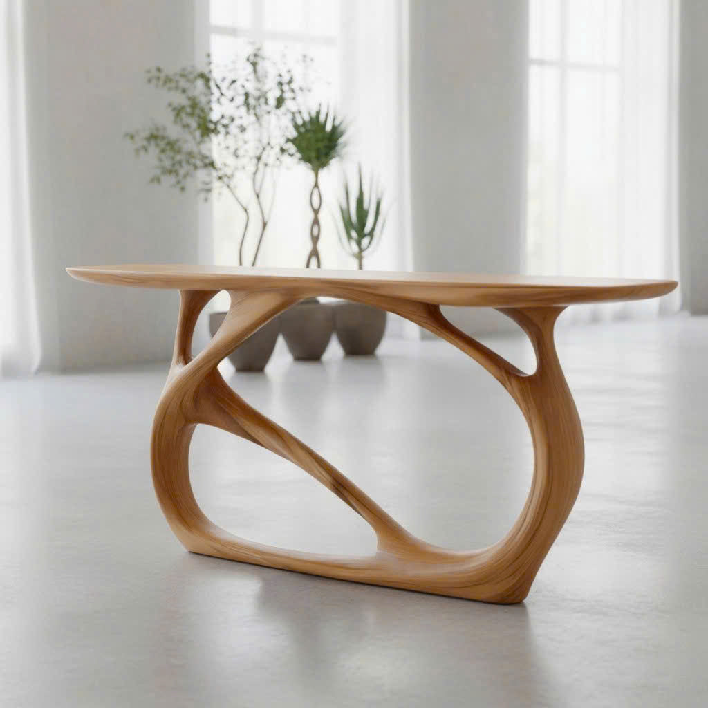 Flowing Design Handcraft Console Table - TimbeRustic Console Table