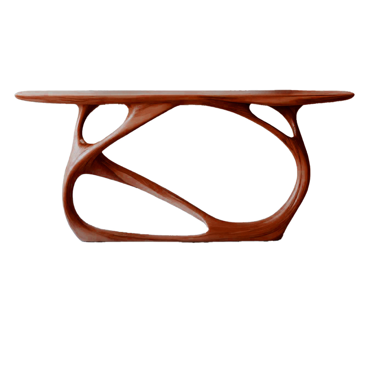 Flowing Design Handcraft Console Table Mahogany - TimbeRustic Console Table