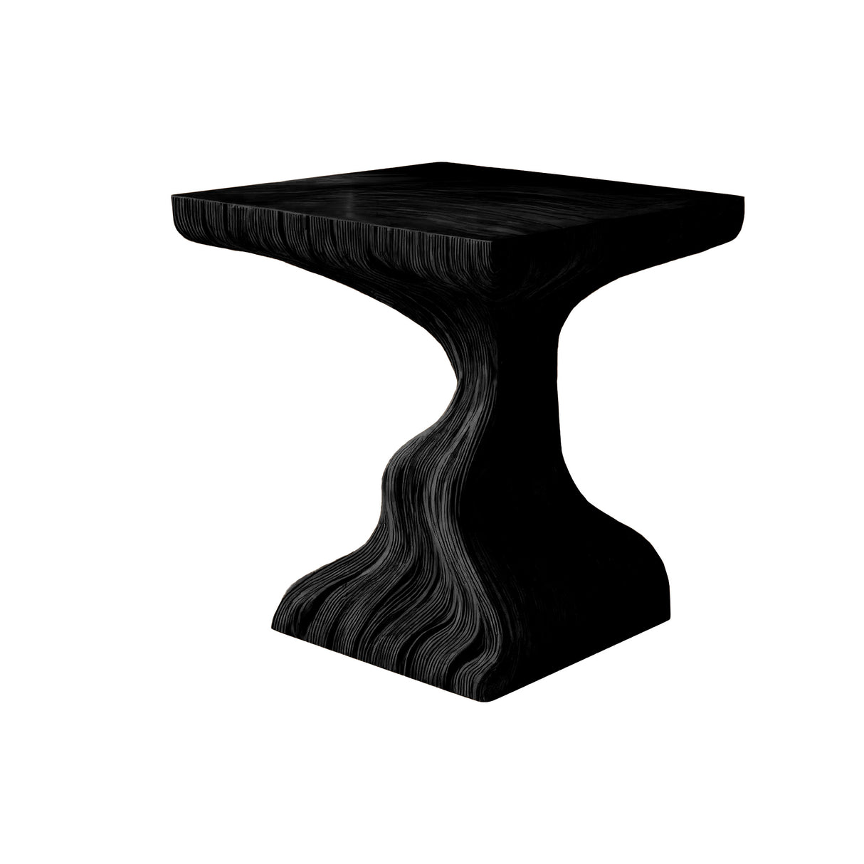 Flowing Solid Live Edge Wood Bedside Table