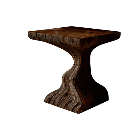 Flowing Solid Live Edge Wood Bedside Table