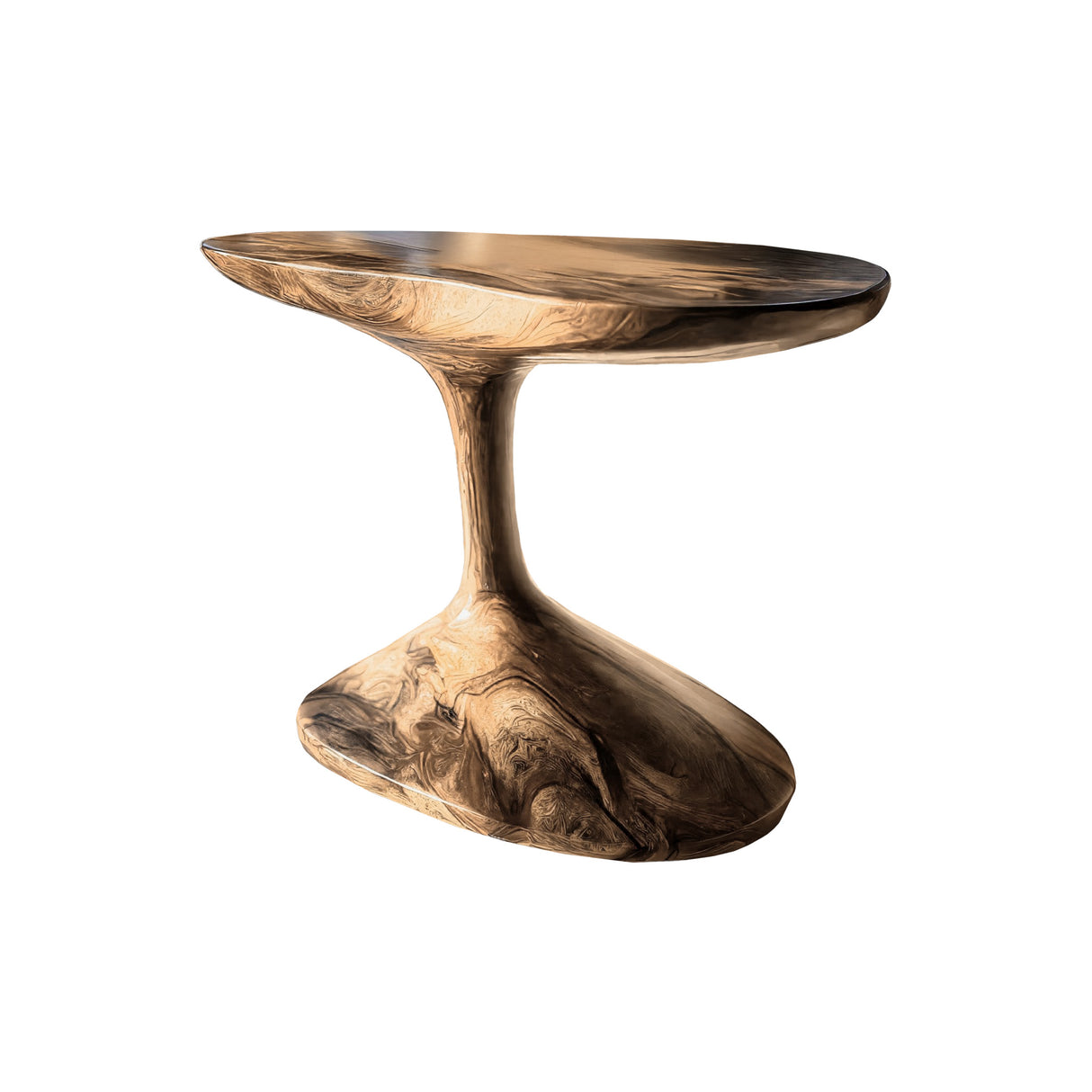 Flowpetal Handcrafted Solid Wood Side Table Natural Oak - Timberustic Side Table