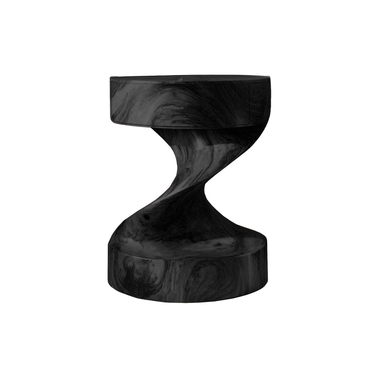 Flowtwist Handcrafted Solid Wood Bedside Table Black - Timberustic Bedside Table