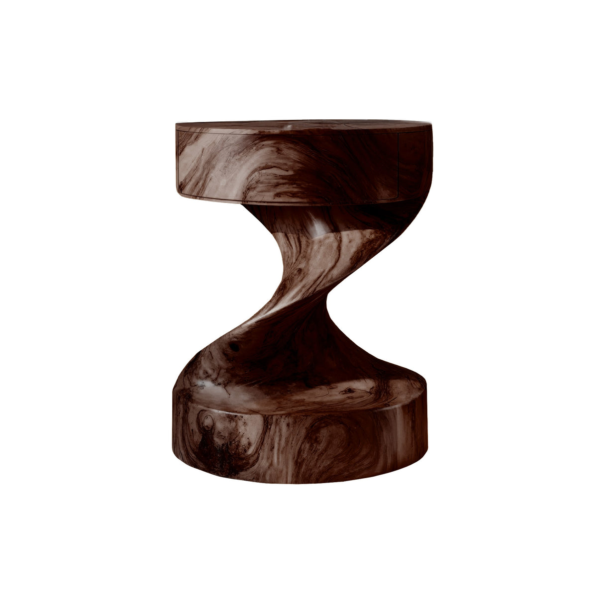 Flowtwist Handcrafted Solid Wood Bedside Table Dark Walnut - Timberustic Bedside Table