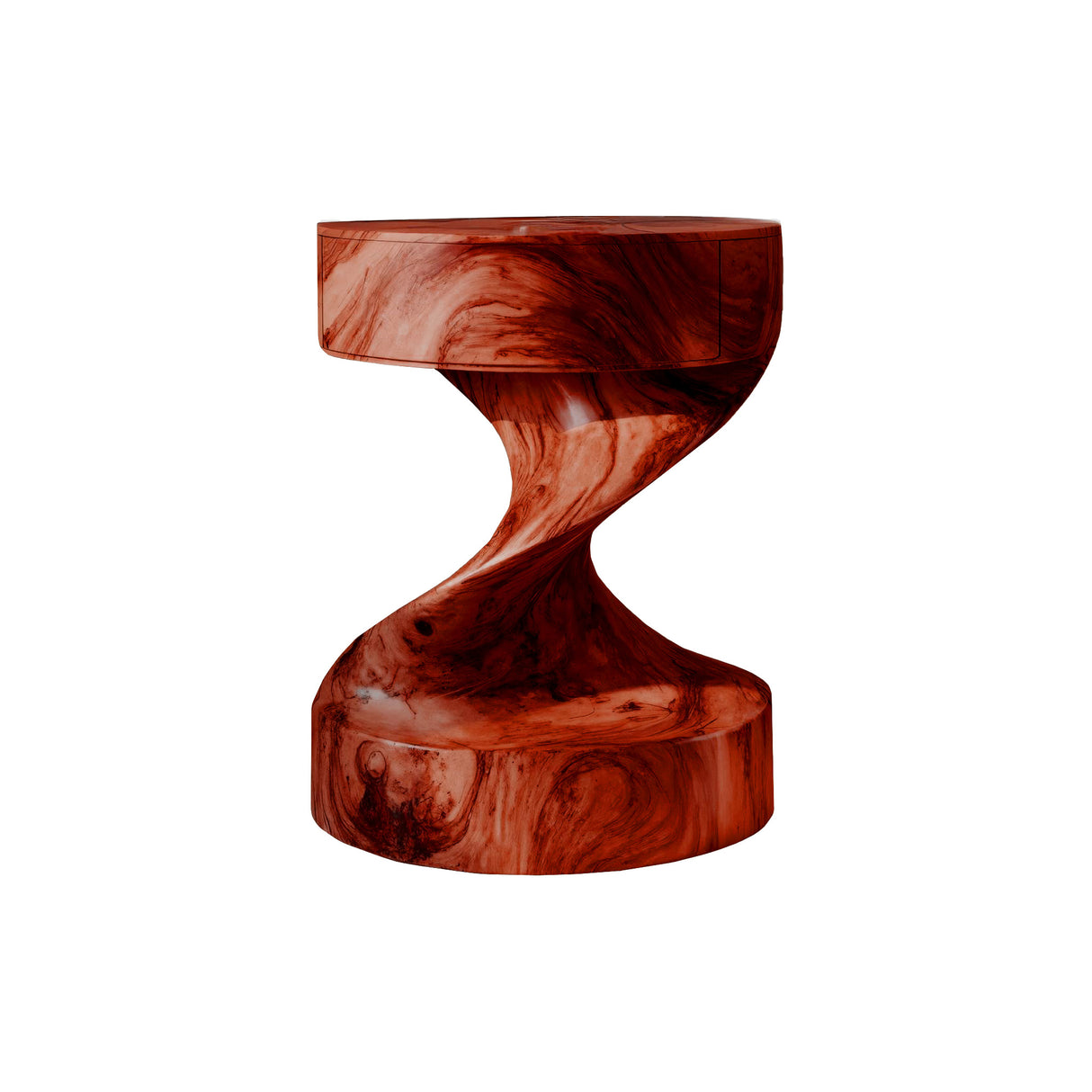 Flowtwist Handcrafted Solid Wood Bedside Table Mahogany - Timberustic Bedside Table
