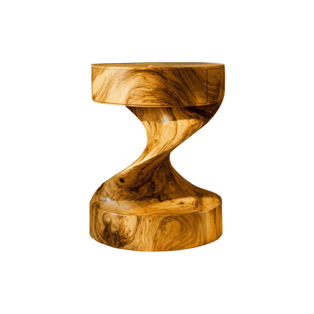 Flowtwist Handcrafted Solid Wood Bedside Table Teak - Timberustic Bedside Table