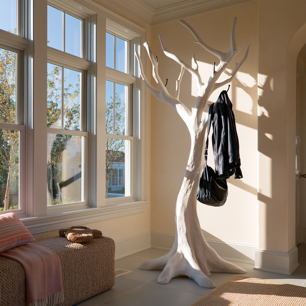 Frosthaven Sculpted Solid Wood Tree Coat Rack - Timberustic Tree Coat Rack