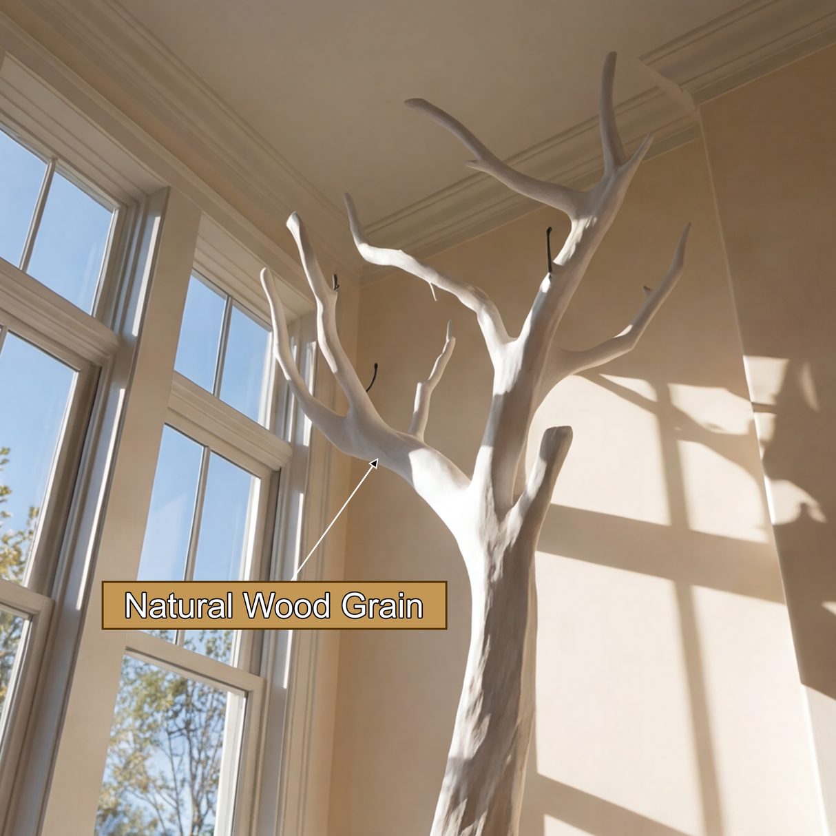 Frosthaven Sculpted Solid Wood Tree Coat Rack - Timberustic Tree Coat Rack